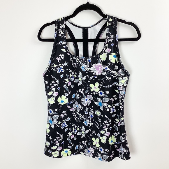 GAP Tops - GAP Fit Floral Workout Racerback Tank Top